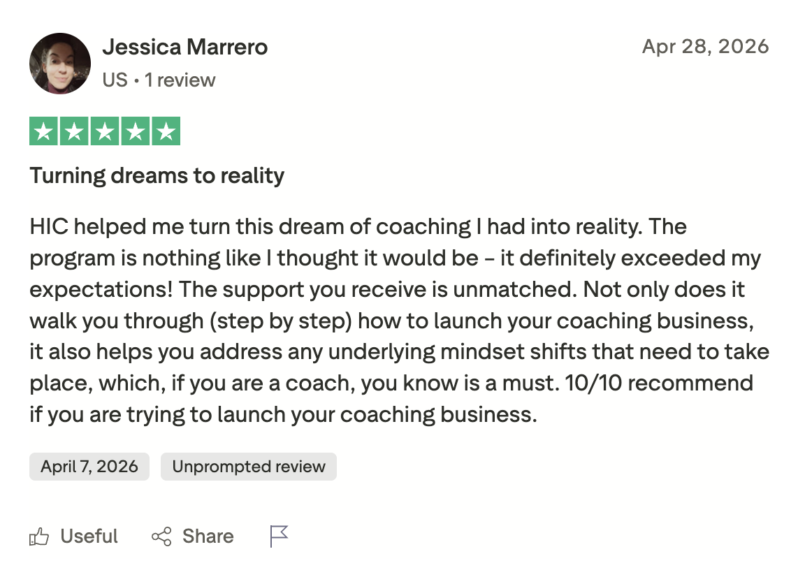 Coach testimonial